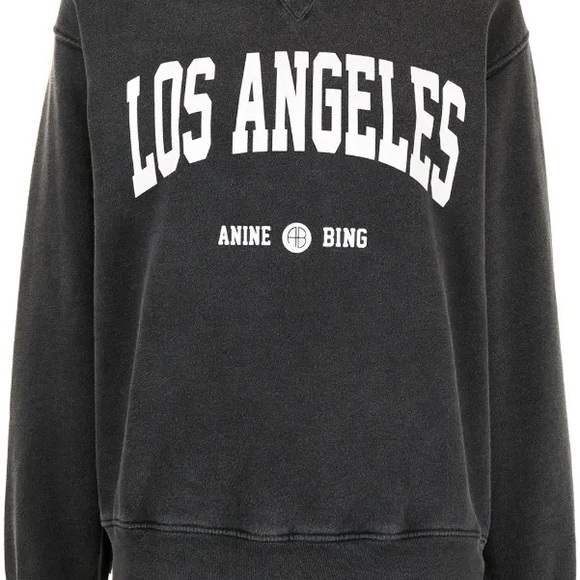 Anine Bing Ramona Los Angeles sweatshirt Washed black size S - Picture 1 of 2